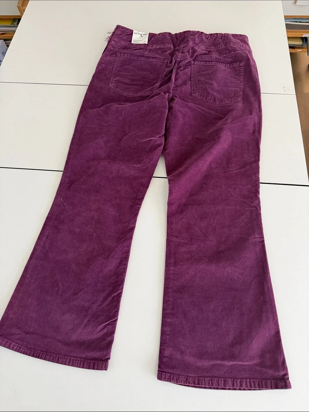 NEW NWT Free People Corduroy Pants in Plum XL